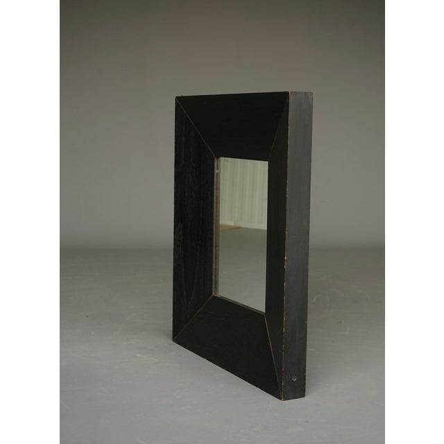 Vintage Wall Mirror in Thick Oak Frame, 1940s For Sale - Image 4 of 7