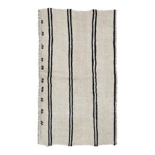 Mid 20th Century Small Vintage Hemp Kilim Rug For Sale