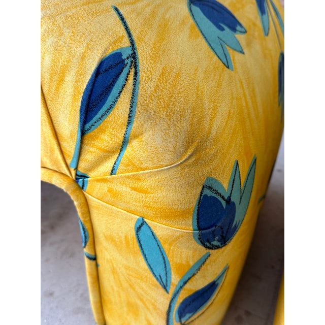 1980s Pair Postmodern Previously Upholstered Waterfall Benches For Sale - Image 5 of 12