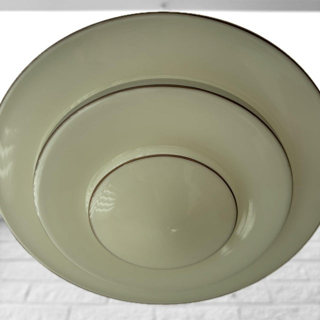 1930s Scandinavian Art Deco Pendant Lamp with Fluorescent Glass, 1930s For Sale - Image 5 of 10