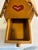 Wood Hand Painted Folk Art Wooden House Box With Drawer Signed by Artist For Sale - Image 7 of 8