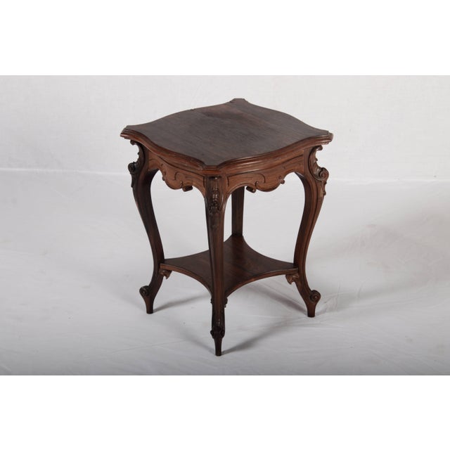 Brown Small Antique Side Table, 1910 For Sale - Image 8 of 16