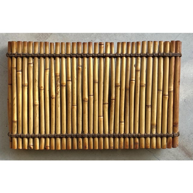 Excellent Pre-Owned Condition. Note: Faux plant and pot are not included. Eye-catching boho chic bamboo plant stand or...