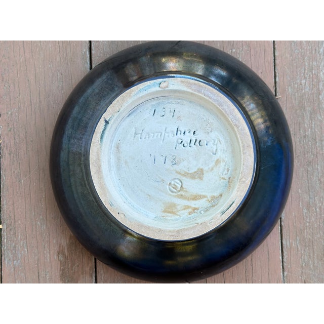 Arts & Crafts New Hampshire Pottery Rare Gunmetal Glaze Bowl For Sale - Image 12 of 13