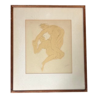 1970’s “Entwined Bodies” by Auguste Rodin Vintage Print For Sale