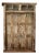 Antique Rustic Carved Exterior Teak Double Hinged Doors, Colonial Plantation Architecture For Sale
