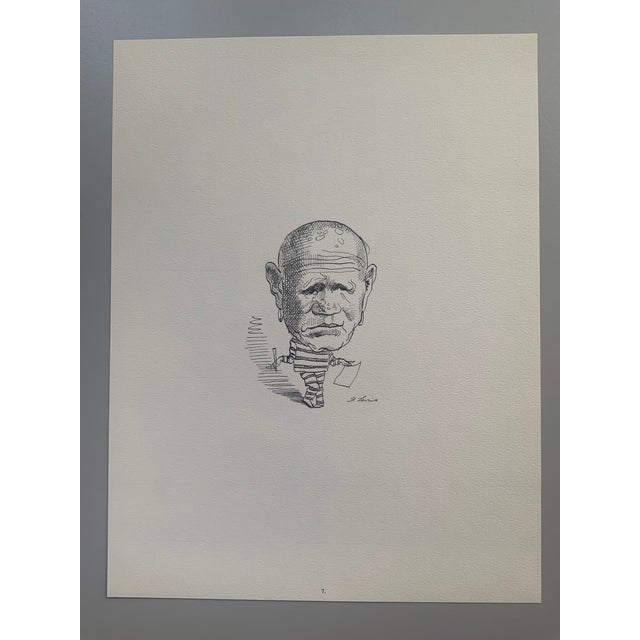 1964 Print Portfolio of Literary Caricatures by David Levine - Set of 17 For Sale - Image 10 of 18