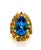 Bochic “Capri” Vintage Pink, Green & Yellow Sapphire & Ring — 18K Gold & Silver For Sale - Image 12 of 12