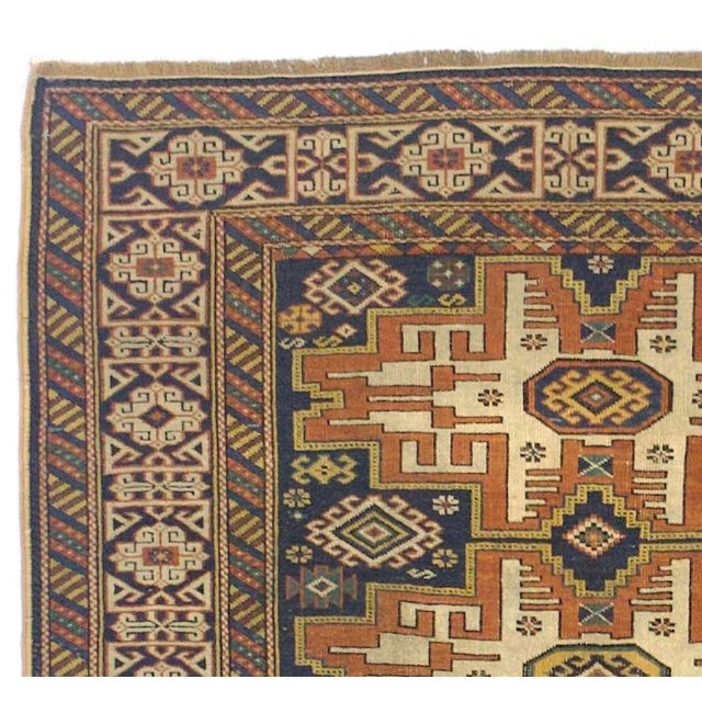 Figurative Antique Caucasian Lezgi Rug 3’8" X 5’3" For Sale - Image 3 of 6