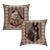 Pair of Horse Tapestry Cushions With Feather Filler - 46x46cm For Sale
