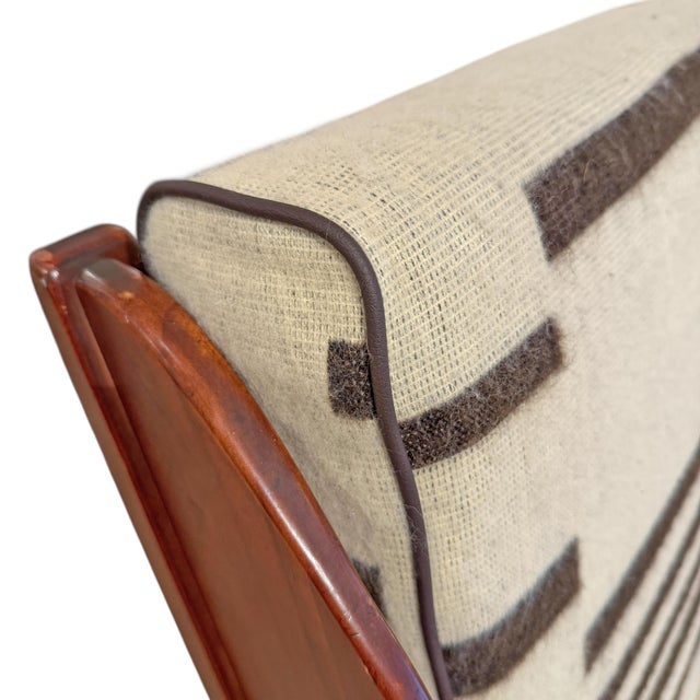 Suite of Vintage Cushman Paddle Arm Wingchair and Matching Settee For Sale - Image 16 of 17