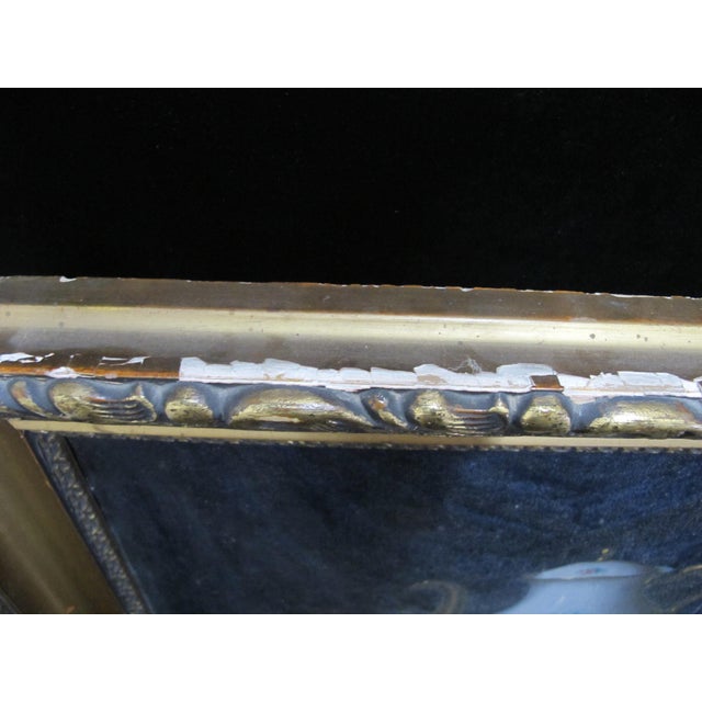 Paint Jolan Szilagyi Gilt Frame Still Life Painting of Fruit & Tea Set For Sale - Image 7 of 8