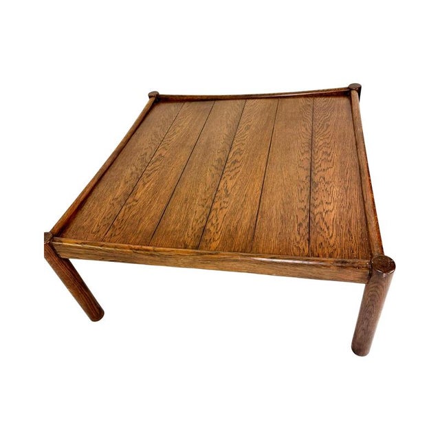 Wood Scandinavian Leather Sofa, Armchairs, and Coffee Table Set, 8 Pieces, 1960s For Sale - Image 7 of 16