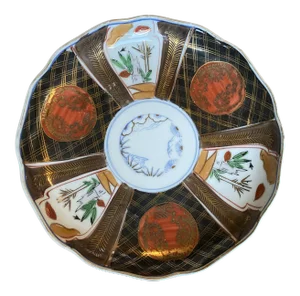 1950s Vintage Japanese Gold Leaf Plate