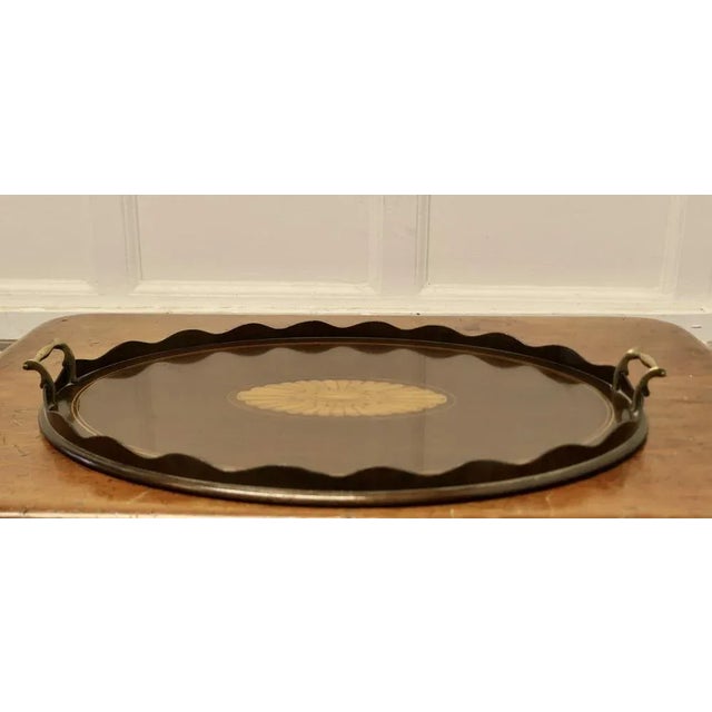 Large Oval Sheraton Tray For Sale - Image 6 of 6