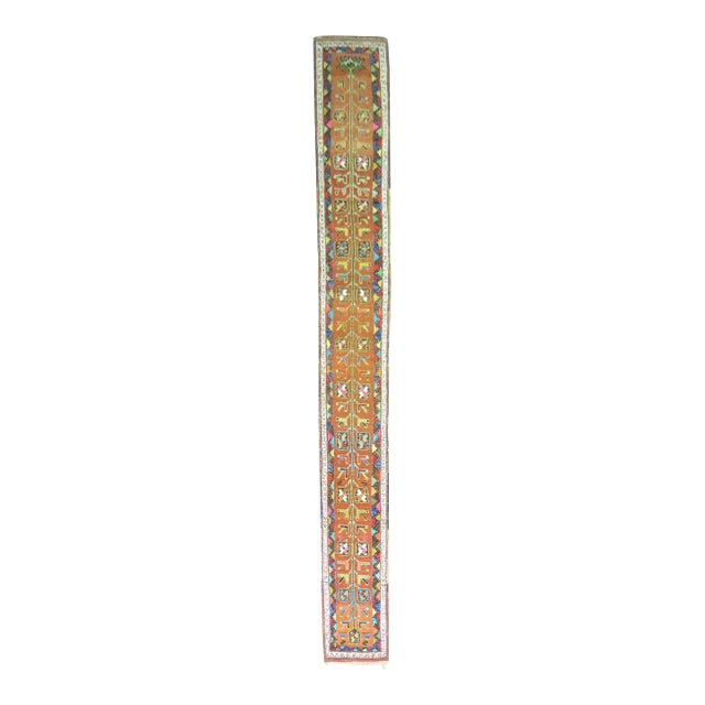 Zabihi Collection Skinny Long Vintage Turkish Anatolian Runner - 1'11" x 16'10" For Sale