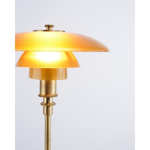 Model PH 2/1 Table Lamp in Brass with Amber Shades by Poul Henningsen for Louis Poulsen, 2017 For Sale - Image 6 of 11