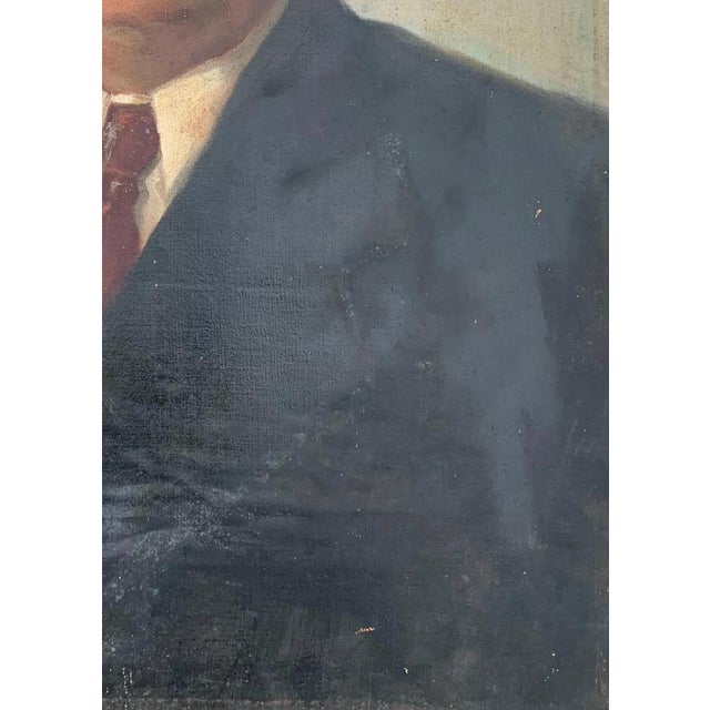 1970s Nikita Khrushchev Portrait Oil Painting, Ukrainian Art For Sale - Image 6 of 6