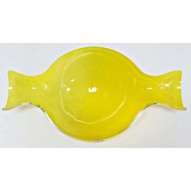 1980s Cristul Marinha Grande Blown Glass Candy Wrapper Bowl Chairish