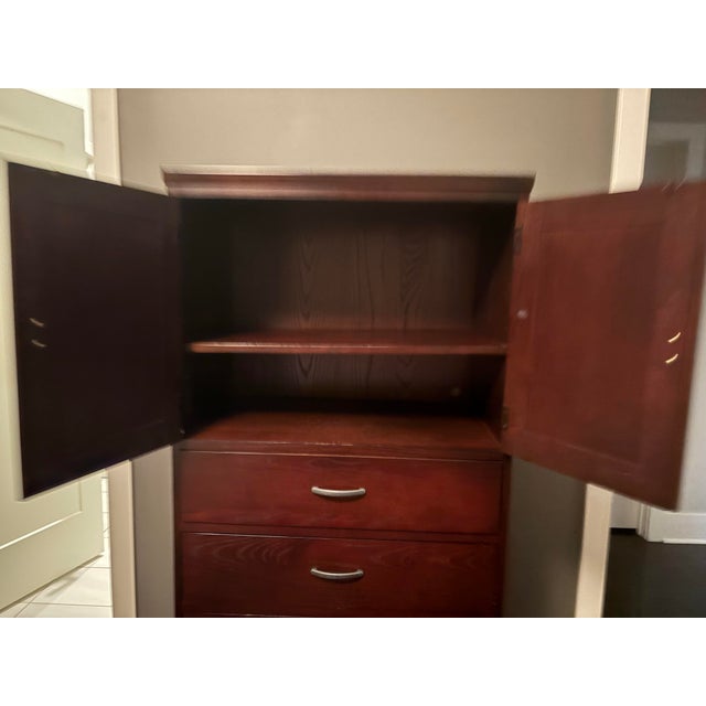 2000 - 2009 Ethan Allen Horizons Cherry Media Armoire / Storage Cabin For Sale - Image 5 of 5