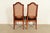 Karges Style French Regency Louis XVI Carved Solid Teak and Cane Back Side Chairs or Dining Chairs, Pair For Sale - Image 13 of 15