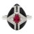 Natural Ruby & Diamond Ring in 18k Gold For Sale