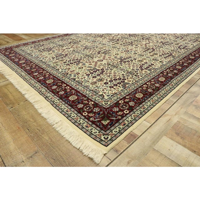 Textile Vintage Turkish Harker Millefleur Rug, 07'07 X 10'09 For Sale - Image 7 of 11
