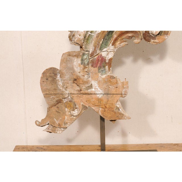 Italian 18th C. Scrolled Fragment on Stand For Sale - Image 4 of 10