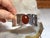 Early 20th Century Mexican Sterling Silver and Carnelain Gemstone Smooth Cuff Bracelet For Sale In Philadelphia - Image 6 of 18