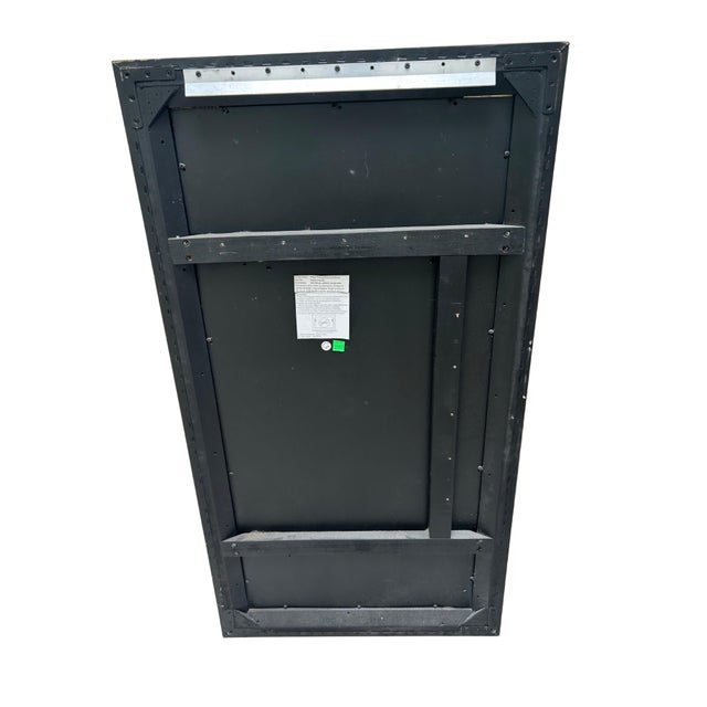 This striking brass-framed wall mirror by Phuc Thang Fine Furniture features a refined blend of Mid-Century Modern and...