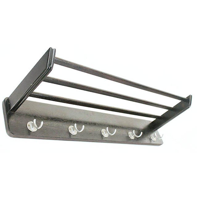 Black Vintage Coat Rack and Mirror, 1960s, Set of 2 For Sale - Image 8 of 9