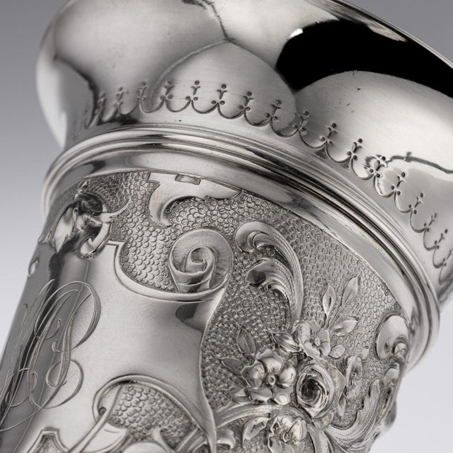 Antique German Silver Wine Goblet, 1890 For Sale - Image 17 of 18