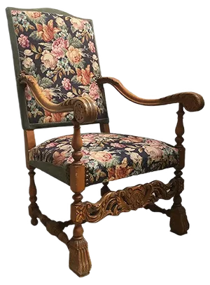 Baroque Style Throne Armchair, 1940s