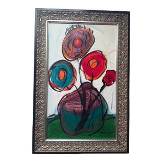 Peter Keil Original “Flowers” — 1979 For Sale