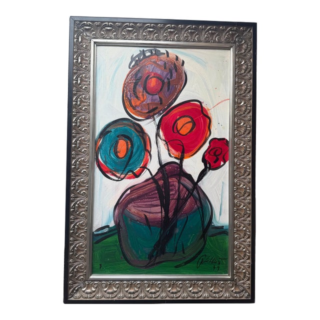 Peter Keil Original “Flowers” — 1979 For Sale
