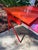 Metal Modern Red Lacquered Desk and Chair For Sale - Image 7 of 14