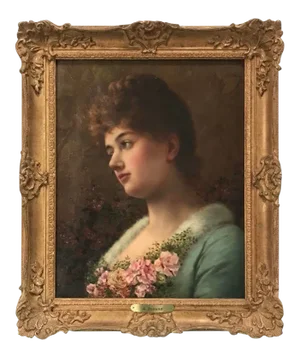 Antique English Portrait of a Woman by William Dollond C.1899.