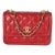 Red Quilted Puffy Calfskin Small Twist Your Buttons Flap Bag For Sale