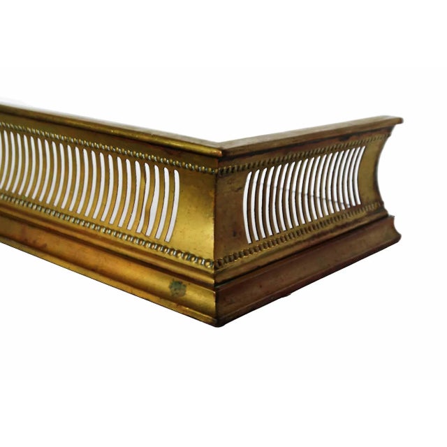 Traditional Antique Fireplace Fender - Brass on Copper For Sale - Image 3 of 6