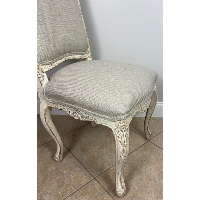Textile Vintage Louis XV Dining Chairs, Set of 4 For Sale - Image 7 of 8