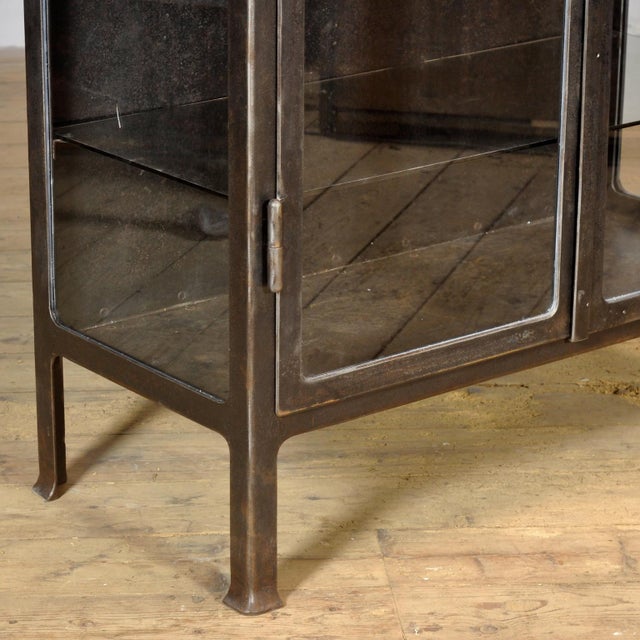 Metal Polished Iron Medical Cabinet, 1930s For Sale - Image 7 of 10