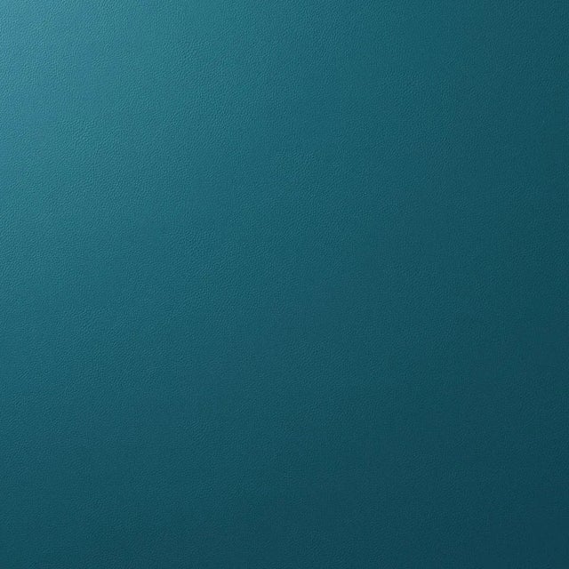 Schumacher Sample - Schumacher Indoor/Outdoor Vegan Leather Fabric in Peacock For Sale - Image 4 of 4