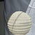 Small Round Japanese-Style Rattan and Natural Linen Pendant Light, 1980s For Sale - Image 14 of 14