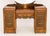 American Art Deco Mirrored Marquetry Inlaid Walnut Vanity and Chair For Sale - Image 4 of 16