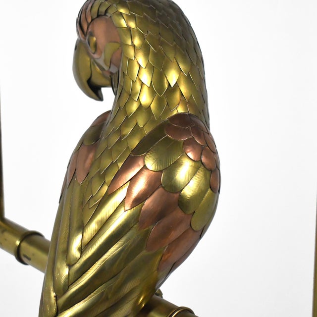 Metal Sergio Bustamante Brass & Copper Parrot For Sale - Image 7 of 9