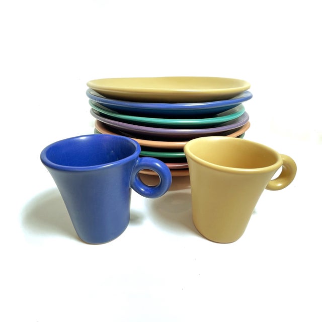 Ceramic 1990s Luna Garcia Pottery Dinnerware - Set of 16 For Sale - Image 7 of 17