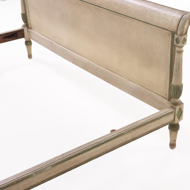 A French Directoire Style Painted and Carved Bed, c.1920. For Sale - Image 10 of 11