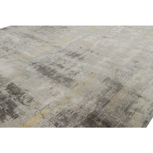 Made with hand-knotted wool and art silk, this 14x20 abstract rug is a bold and exciting new oversized addition to Rug &...