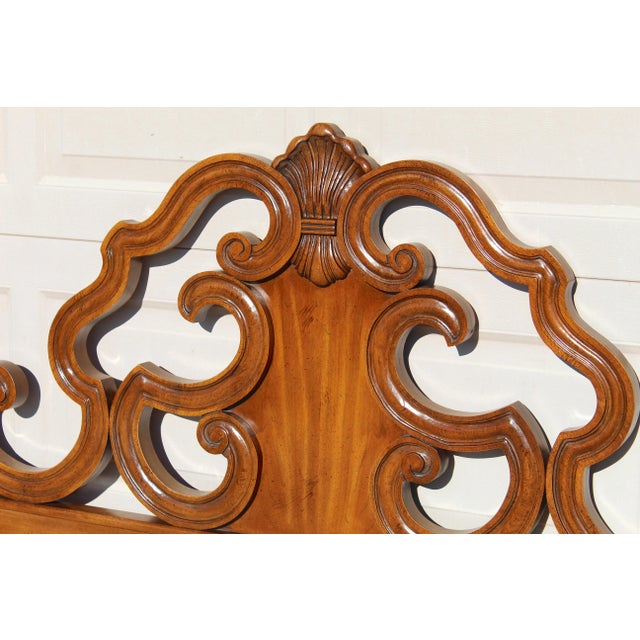 Wood Mid-Century Modern Walnut Queen Headboard by White Furniture Company – Vintage 1970s Solid Wood American Made Bed Frame For Sale - Image 7 of 13