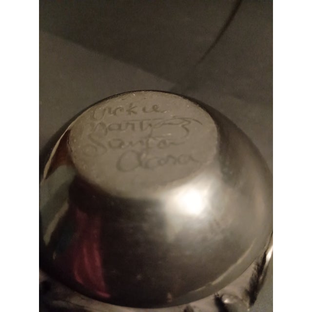 Sculpture Materials Native American Black Santa Clara Pueblo Clay Pot (1999) by Vickie Martinez For Sale - Image 7 of 11